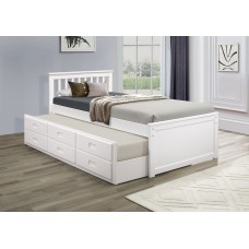 IF-300-W Captain, Pull-out trundle Bed Single/Single size.(Online only)
