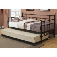 IF-311 Black Metal Frame Bed with Gold Accent (Online only)