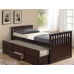 IF-314-E Twin Size Wood Captain Bed Includes Pull out Single Trundle Bed (Online only)