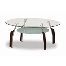 IF-2002 Coffee Table with Chrome Espresso Legs 