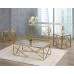 IF-2341-ST Sofa Table, Console With Gold Frame (Online only)