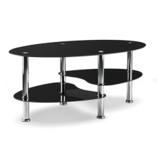 IF-2600 Black Glass Top Coffee table. (Online only)