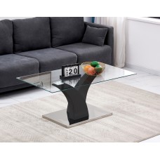 IF-2674 High Gloss Black Legs Coffee Table (Online Only)