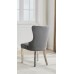 C-1245 Soft-Touch Grey Velvet Dining Chair. SALE JUST SET OF 2 CHAIRS. (Online Only)