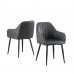 C-1416 Upholstered in Soft Grey PU Dining Chair. SALE JUST SET OF 2 CHAIRS.(online only)