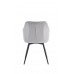 C-1551 Upholstered in Soft Light Grey Velvet Dining chair. SALE JUST SET OF 2 CHAIRS.(Online only)