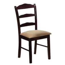 C-1002 Espresso with Beige Microfibre Seats Dining Chair. Set of 2 Chairs.(Online only)