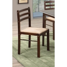 C-1022  Espresso with Brown Microfibre Cushion Seats Dining Chair.(Online only)