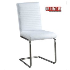 C-1040-W WHITE PU DINING CHAIR  (EXCLUSIVE ONLINE SALE !)