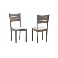 C-1052 Creme Fabric seat Dining chair . SET OF 2 CHAIRS
