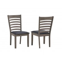 C-1081 Black PU Seat Dining Chair . SALE JUST SET OF 2 CHAIRS (Online only)