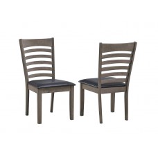 C-1081 Black PU Seat Dining Chair . SET OF 2 CHAIRS (Online only)