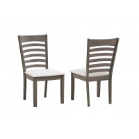 C-1082 Creme Upholstered  Fabric seats Dining chair. SET OF 2 CHAIRS (online only)