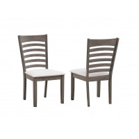 C-1082 Creme Upholstered  Fabric seats Dining chair. SALE JUST SET OF 2 CHAIRS (online only)