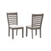 IF-1080 /C-1082 -7 pcs. Dining Set-63" Wooden Antique Grey Table and 6 chairs (Online only)