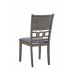 C-1084 Dark Grey Fabric Upholstered Cushion Seats Dining Chair. SALE FOR 2 CHAIRS. (Online Only)