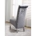 C-1270 Grey Velvet Dining Chair with Diamond Pattern Stitching. SET OF 2 CHAIRS. (Online only)