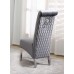 C-1270 Grey Velvet Dining Chair with Diamond Pattern Stitching. SALE JUST SET OF 2 CHAIRS. (Online only)