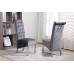 C-1270 Grey Velvet Dining Chair with Diamond Pattern Stitching. SET OF 2 CHAIRS. (Online only)