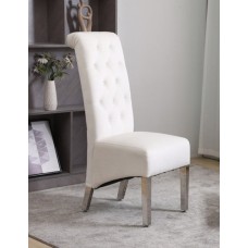 C-1273 Creme Velvet Dining Chair with Diamond Pattern Stitching,(Online only)