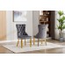 C-1450 Grey Velvet and Gold Legs Dining chair .SALE JUST SET OF 2 CHAIRS (Online only)