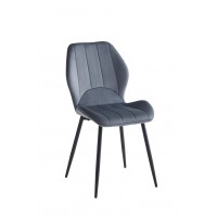 C-1536 Dark Grey Velvet Dining Chair. Sale just set of 6 chairs. (Online Only)