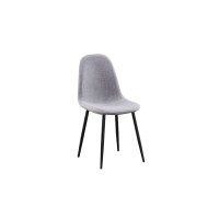 C-1745  Dining Chair with Grey Fabric Seat With Black Legs. SET OF 4 CHAIRS. (Online only)