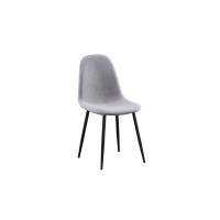 C-1745  Dining Chair with Grey Fabric Seat With Black Legs. SALE JUST SET OF 4 CHAIRS. (Online only)
