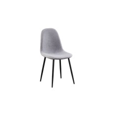 C-1745  Dining Chair with Grey Fabric Seat With Black Legs. (Online only)