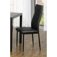 C-5053 BLACK PU DINING CHAIR,  SET OF 4 CHAIRS. (ONLINE ONLY)