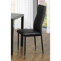 C-5053 BLACK PU DINING CHAIR,  SALE JUST SET OF 4 CHAIRS. (ONLINE ONLY)