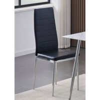C-5081 Black PU Cushion Seat Dining chair.  SET OF 4 CHAIRS. (Online only)