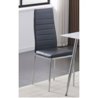 C-5083  Grey  PU Cushion Seat Dining Chair. SET OF 4 CHAIRS (Online only)