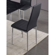 C-5091 Black PU Cushion Seat Dining Chair. (Online only)
