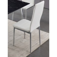 C-5092 White PU Cushion Seat Dining Chair. (Online only)