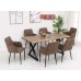 IF-1811 Faux Live Edge Wood Dining Table (Online only)