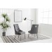 C-1250 Grey Velvet Dining Chair with Lion Knocker. SALE JUST SET OF 2 CHAIRS  (Online only)