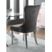 C-1260 Grey Velvet Dining Chair with Deep Tufting. SALE JUST SET OF 2 CHAIRS. (Online only)
