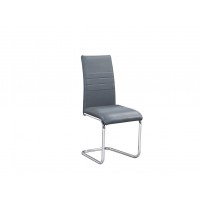 C-1873 Grey PU with Metal Legs Dining chair. SALE JUST SET OF 6 CHAIRS.  (Online only)