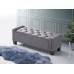 IF-6200 Grey Velvet Storage Bench (Online only)