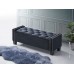 IF-6201 Black Velvet Storage Bench (Online only)