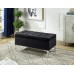 IF-6256 Black Velvet Storage bench (Online only)