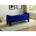 IF-6406 Blue Fabric with Chrome Nailhead Details. (Online only)