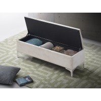 IF-6502 Creme Velvet Storage Bench(Online only)