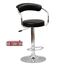 ST-7500-B Black PU Adjustable Bar stool. (Online only)