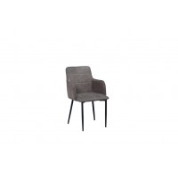C-1835 Charcoal Brown PU with Black Metal Legs. SALE JUST SET OF 2 CHAIRS.( Online only)
