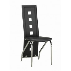 C-5066  Black with Chrome Legs Dining chair. (Online only)