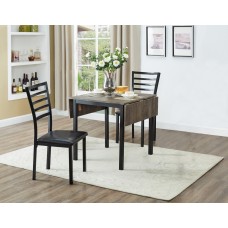 IF-1023 Distressed wooden Dining Table with Drop Leaves (Online only)