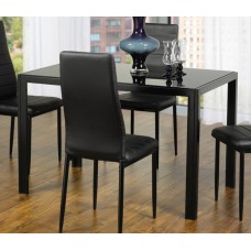 IF-5053 Dining Table with Black Tempered Glass (Online only)