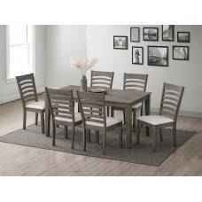 IF-1080 /C-1082 -7 pcs. Dining Set-63" Wooden Antique Grey Table and 6 chairs (Online only)